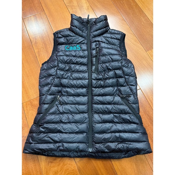 Marmot Jackets & Blazers - Marmot Womens Black Down Puffer Vest Embroidered CaaS‎ Logo Size S P